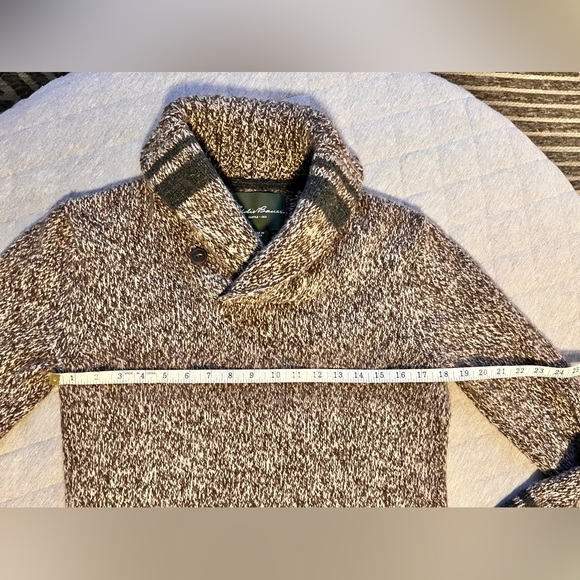 EDDIE BAUER Vtg Mens Small Chunky Woven Lamb’s Wool Sweater Excellent Condition - Picture 6 of 12